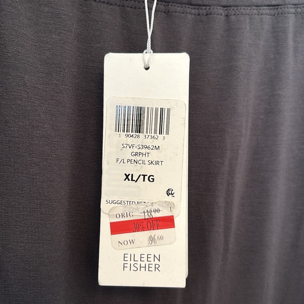 Eileen Fisher Signature Viscose Jersey Knit Maxi Skirt Gray Women’s XL - Picture 6 of 9